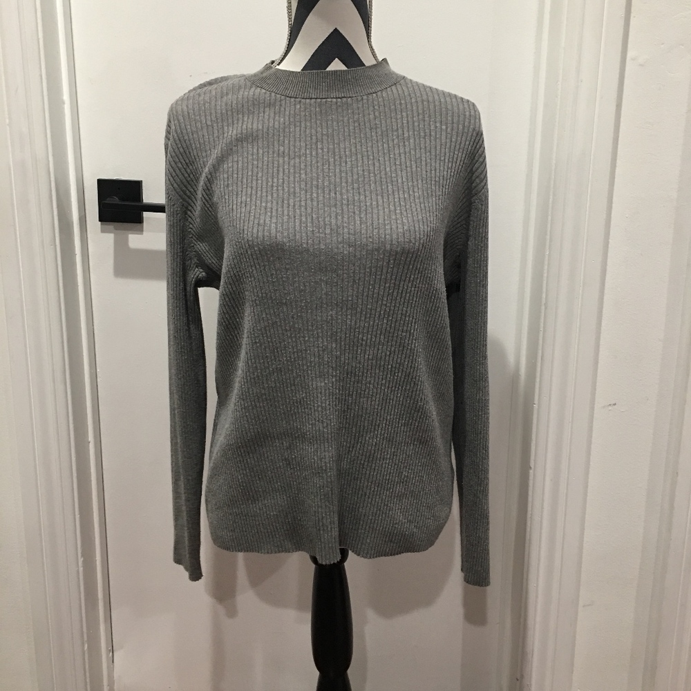 H&M Plus Grey High Neck Sweater
